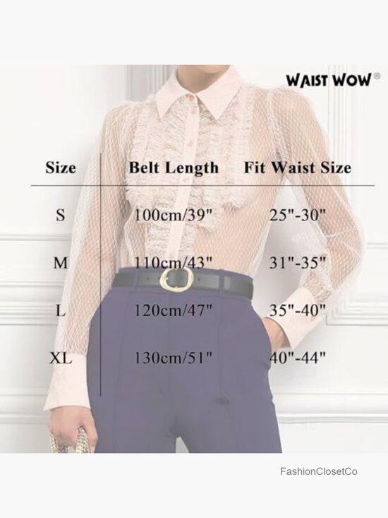 3 Pack Women\'s Faux Leather Belts with Liquid Gold Buckle main image 6